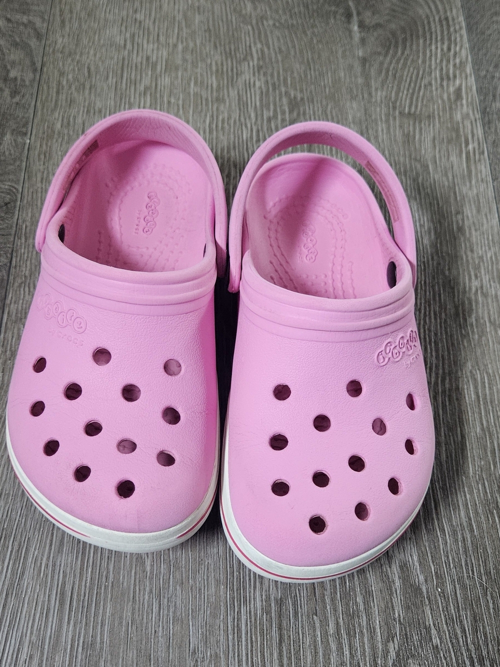 CROCS Kids Pink Vented Classic Clogs